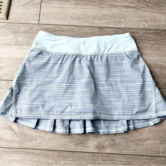 Lululemon Run Pace Setter Tall  Skirt Twisted Stripe Caspian Blue Caspian Blue - Picture 5 of 15